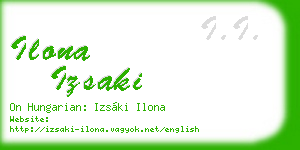 ilona izsaki business card